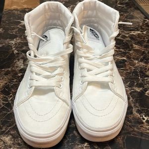 White Sk8 HI Vans